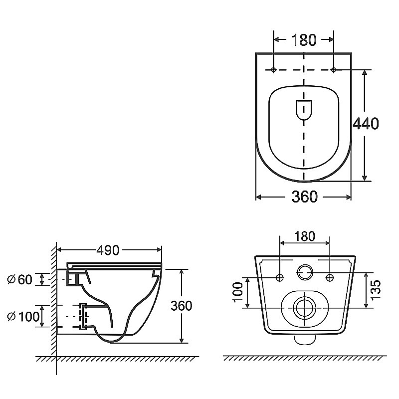 Инсталляция для унитаза Azario AZ-8010-1000 купить в интернет-магазине сантехники Sanbest