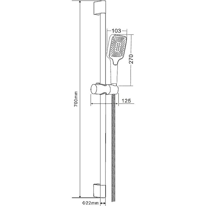 Душевой гарнитур Orange O-Shower OS814cr хром купить в интернет-магазине сантехники Sanbest