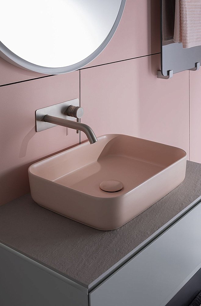 Раковина накладная Allen Brau Fantasy 50 4.11021.SM розовая купить в интернет-магазине Sanbest