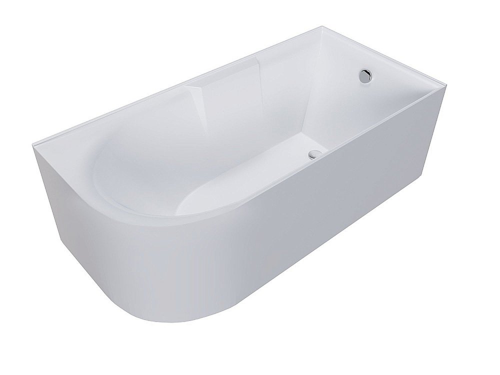 Ванна акриловая пристенная GROSSMAN Cristal GR-2201 151x75  белая купить в интернет-магазине Sanbest