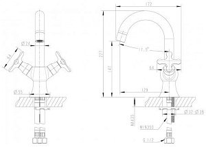 Смеситель для раковины Bravat SUMMER RAIN F177111C-1 купить в интернет-магазине сантехники Sanbest