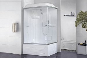 Душевая кабина Royal Bath RB8120BP1-T 120x80 профиль сатин/стекло прозрачное купить в интернет-магазине Sanbest