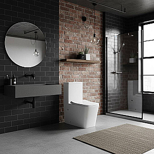 Унитаз моноблок Grossman Classic GR-4486SQ белый, безободковый, с крышкой микролифт, слив торнадо купить в интернет-магазине Sanbest