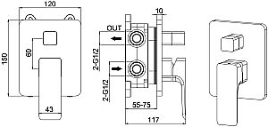 Смеситель для душа Allen Brau Infinity X2 5.21014-00 хром купить в интернет-магазине сантехники Sanbest