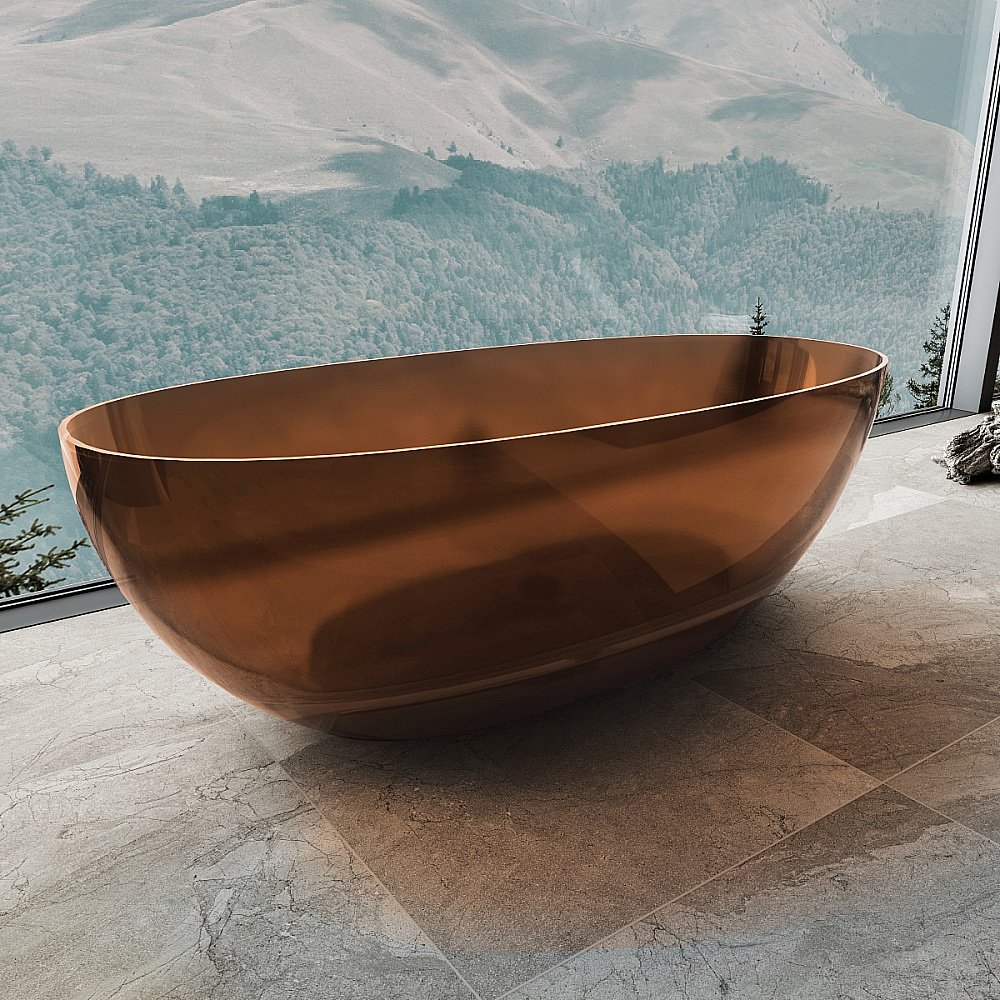 Ванна прозрачная Vincea VBT-6T01BR 170x75 янтарь прозрачный купить в интернет-магазине Sanbest