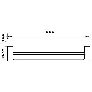 Полотенцедержатель WasserKRAFT Elbe К-7240 купить в интернет-магазине сантехники Sanbest