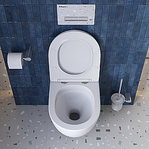 Унитаз подвесной BelBagno Sfera-Tor BB046CH-TOR/SC белый, безободковый, с крышкой микролифт, слив-торнадо купить в интернет-магазине Sanbest