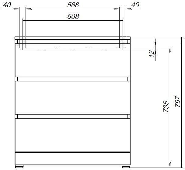 Комод Aquanet Сканди 302549 70 Дуб эдгрейн для ванной в интернет-магазине сантехники Sanbest