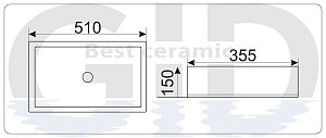 Раковина GID 9129 купить в интернет-магазине Sanbest