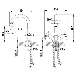Смеситель для раковины Lemark Partner LM6547C купить в интернет-магазине сантехники Sanbest