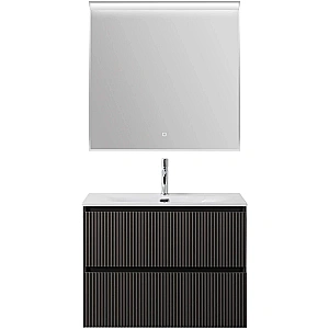 Тумба с раковиной BelBagno 70 UNO-MINI-700-2C-SO-GSO+BB-8099-3-70 темно-серая матовая для ванной в интернет-магазине Sanbest