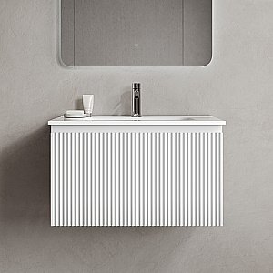 Тумба с раковиной Sancos Snob R 1.0 SNR1.070W/CN7007 Bianco для ванной в интернет-магазине Sanbest