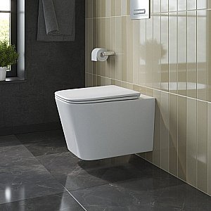 Унитаз подвесной BelBagno DUE-TOR BB5171CH-TOR/SC белый, с крышкой микролифт, безободковый, слив-торнадо купить в интернет-магазине Sanbest