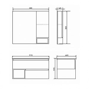 Тумба с раковиной Comforty Турин 90М дуб бежевый для ванной в интернет-магазине Sanbest