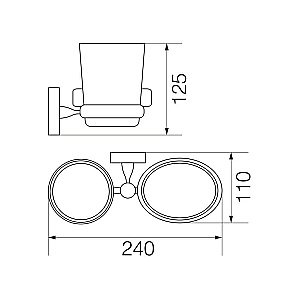 Держатель со стаканом и мыльницей Veragio Bonjour VR.BNR-7843.BR купить в интернет-магазине сантехники Sanbest