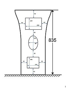 Раковина напольная CeramaLux N 48 G-307 белая купить в интернет-магазине Sanbest