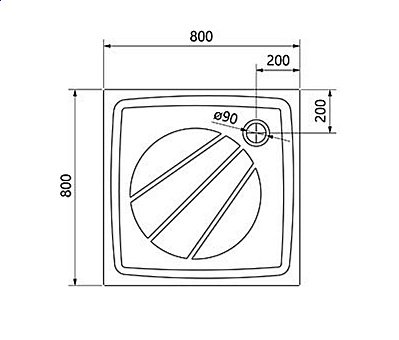 Душевой поддон Ravak Galaxy Pro Perseus 80 черный матовый купить в интернет-магазине Sanbest