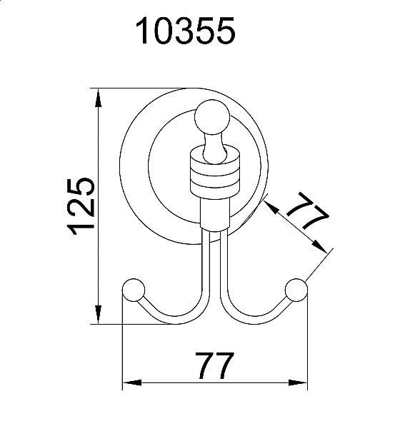 Крючок Boheme Hermitage 10325 купить в интернет-магазине сантехники Sanbest