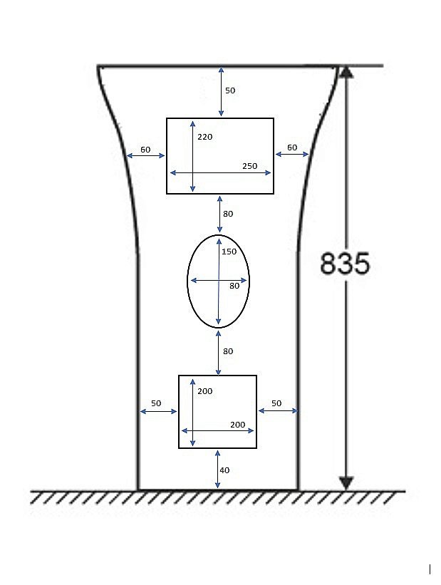 Раковина напольная CeramaLux N 48 G-307 белая купить в интернет-магазине Sanbest