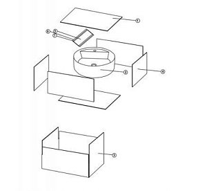 Раковина накладная Bravat Affability C22284W-1-ENG купить в интернет-магазине Sanbest