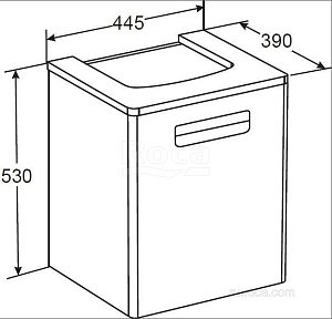 Тумба с раковиной Roca The Gap Original ZRU9302735 45 белый для ванной в интернет-магазине Sanbest