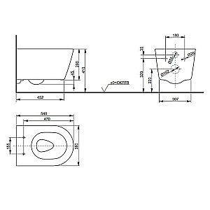 Унитаз подвесной TOTO RP CW552RY#XW Tornado Flush, Cefiontect  безободковый, слив торнадо, с крышкой микролифт купить в интернет-магазине Sanbest