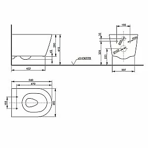 Унитаз подвесной TOTO RP CW552RY#XW Tornado Flush, Cefiontect  безободковый, слив торнадо, с крышкой микролифт купить в интернет-магазине Sanbest