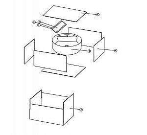Раковина накладная Bravat Affability 46 C22284W-1-ENG белая купить в интернет-магазине Sanbest