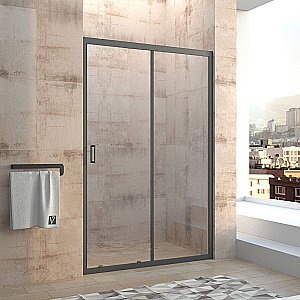 Душевая дверь Veconi Vianno VN40B-100-01-C1 100 прозрачная/черный купить в интернет-магазине Sanbest