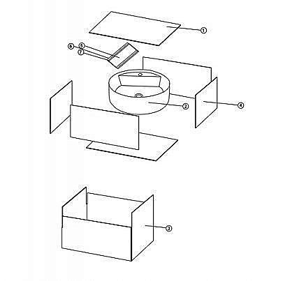 Раковина накладная Bravat Affability 46 C22284W-1-ENG белая купить в интернет-магазине Sanbest