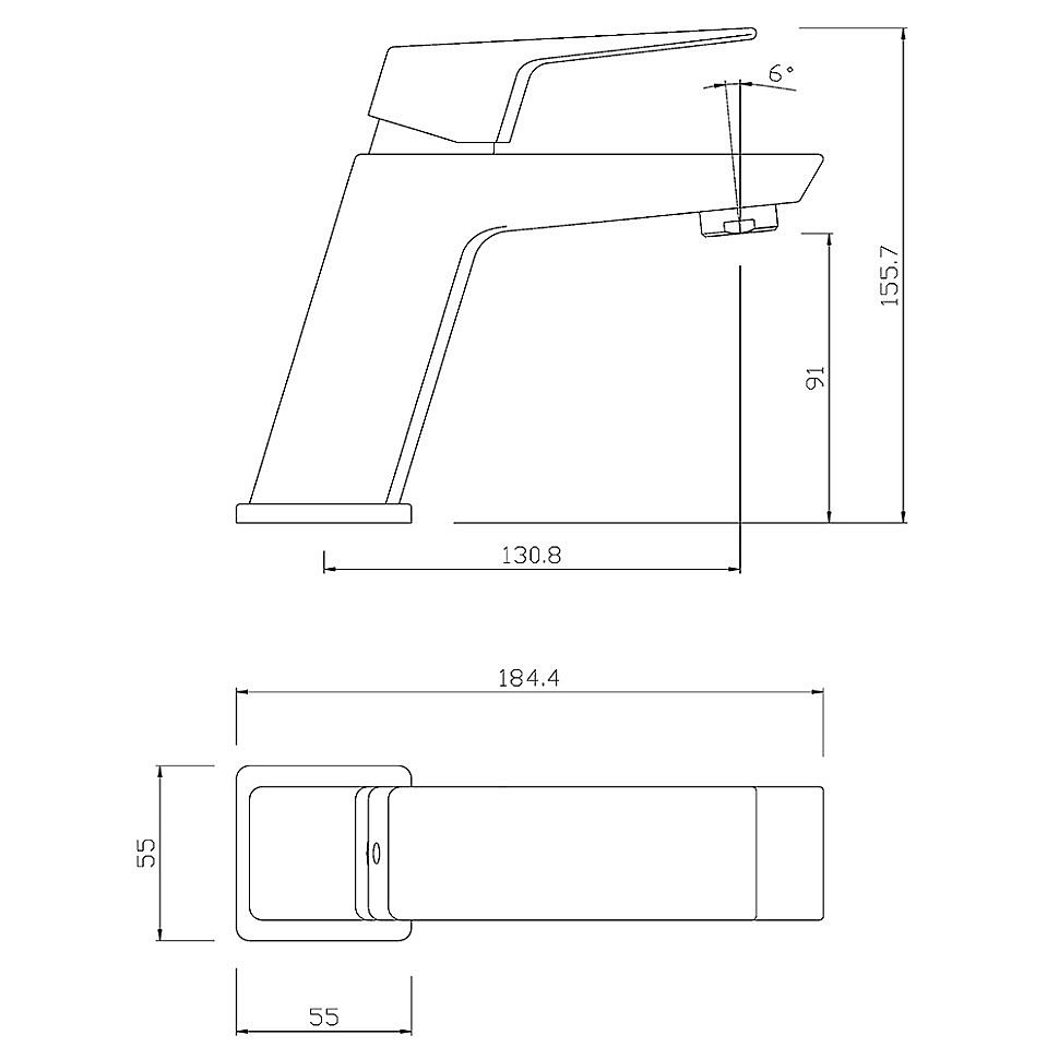 Смеситель для раковины PAINI Torre 98CR205 хром купить в интернет-магазине сантехники Sanbest