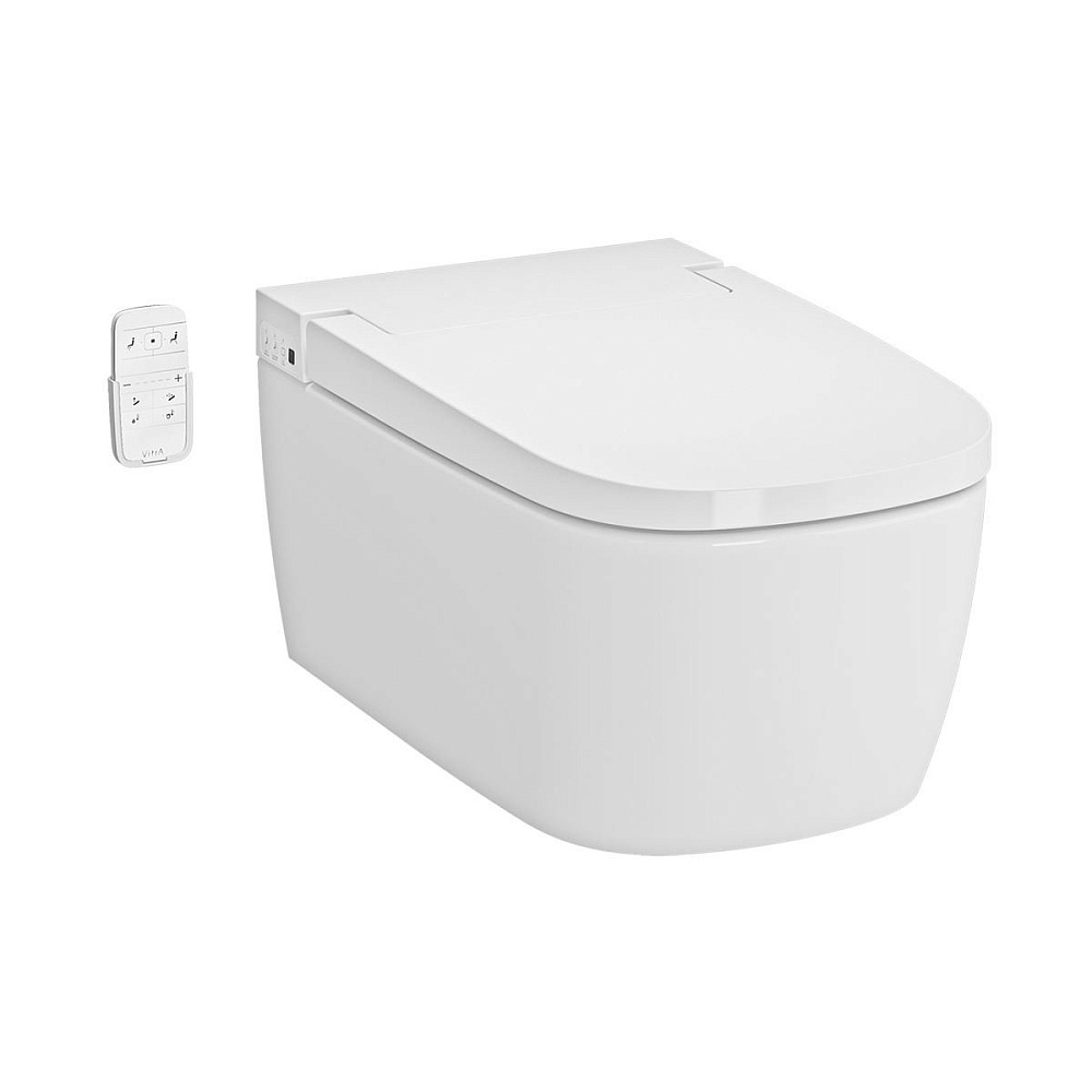 Унитаз подвесной Vitra V-Care Basic 5674B003-6193 безободковый, с крышкой микролифт купить в интернет-магазине Sanbest