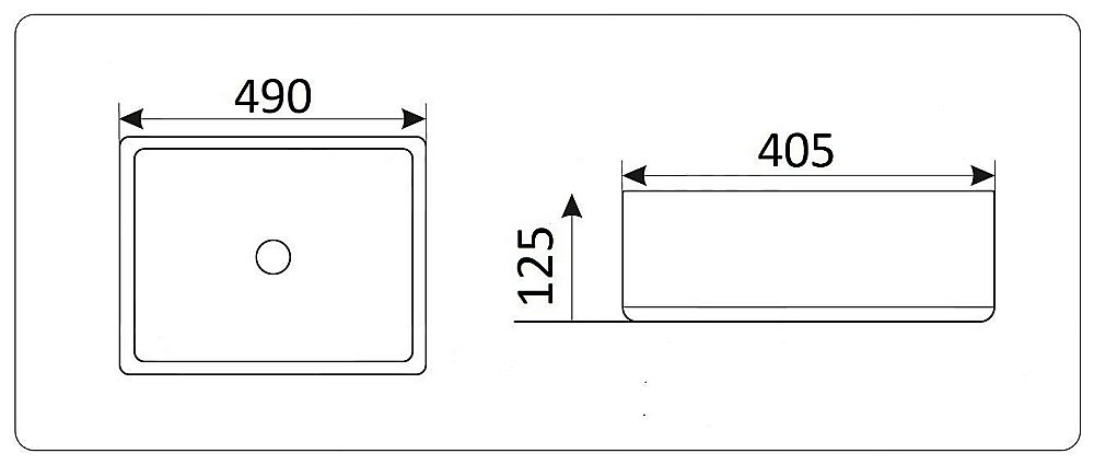 Раковина накладная Ceramalux N 49 9132 белая купить в интернет-магазине Sanbest