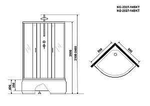 Душевая кабина Niagara Classic NG-2507-14BKT 80х80 купить в интернет-магазине Sanbest