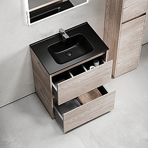 Тумба с раковиной Sancos Libra Floor 70 LB70FEG дуб галифакс натуральный для ванной в интернет-магазине Sanbest