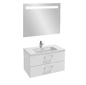 Тумба с раковиной Jacob Delafon VOX EB2078 80 белая глянцевая для ванной в интернет-магазине Sanbest