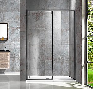 Душевая дверь Vincea Lugano VDS-1L120CLGM-1 120 стекло прозрачное/профиль вороненая сталь купить в интернет-магазине Sanbest