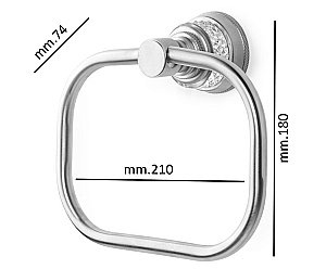 Полотенцедержатель-кольцо Boheme AURA 10245-CR хром купить в интернет-магазине сантехники Sanbest