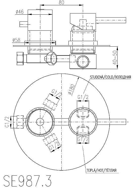 Смеситель для душа Rav-Slezak SEINA SE987.3CMAT купить в интернет-магазине сантехники Sanbest