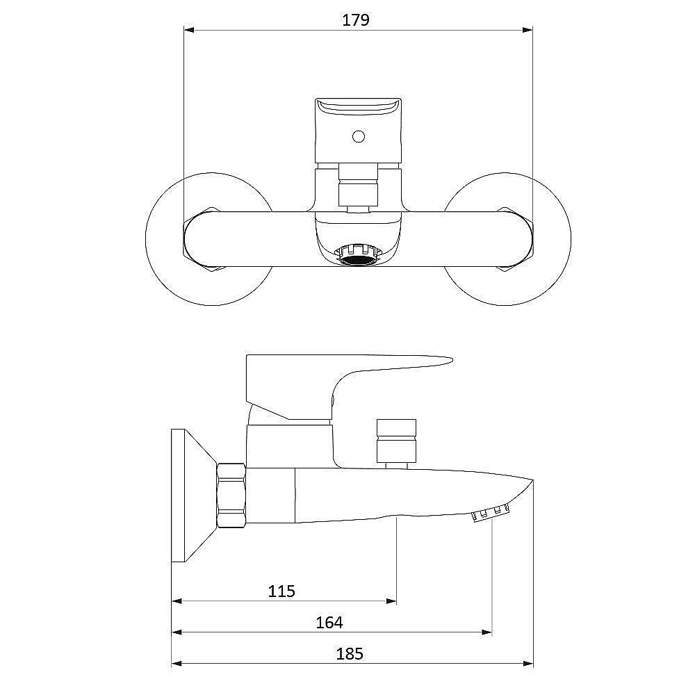 Смеситель для ванны RedBlu by Damixa Origin Evo 781000000 купить в интернет-магазине сантехники Sanbest