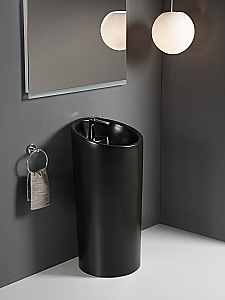 Раковина напольная WeltWasser Leerbach 10000013341 черная матовая купить в интернет-магазине Sanbest