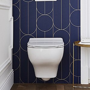 Унитаз подвесной Jacob Delafon Struktura EDE103-CP безободковый, с инсталляцией, с крышкой микролифт, белый/кнопка хром купить в интернет-магазине Sanbest