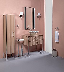 Столешница Armadi Art 853-110-CP 110 стекло капучино для ванной в интернет-магазине сантехники Sanbest