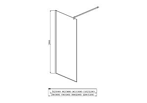 Душевое ограждение Aquatek AQ WIW 12020GM 120 стекло прозрачное/профиль оружейная сталь купить в интернет-магазине Sanbest