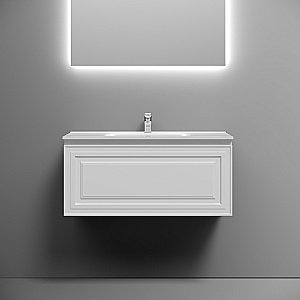 Тумба с раковиной Sancos Very 90 VR90W белая матовая для ванной в интернет-магазине Sanbest