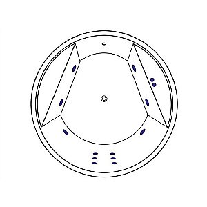 Ванна акриловая EXCELLENT Great Arc LINE WAEX.GRE16.LINE.CR 160x160 белая с гидромассажем купить в интернет-магазине Sanbest