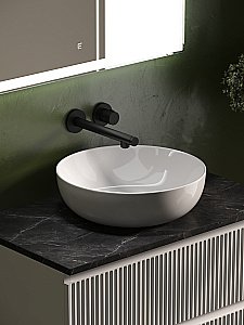 Тумба с раковиной Sancos SNOB R 100 со столешницей, белая матовый для ванной в интернет-магазине Sanbest