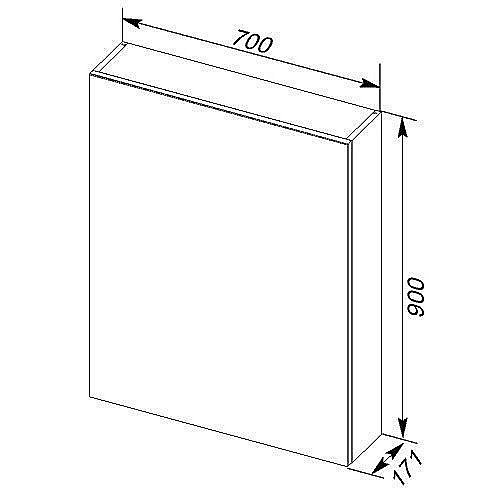 Зеркальный шкаф Aquanet Рондо 70 купить в интернет-магазине сантехники Sanbest