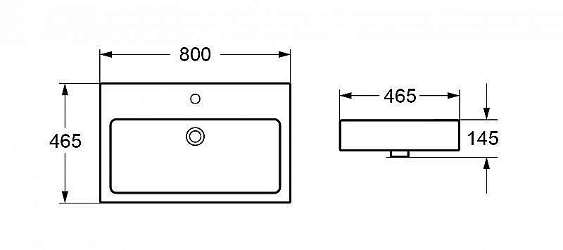 Тумба с раковиной Cezares Molveno 46 80 Beton для ванной в интернет-магазине Sanbest