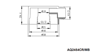 Шланговое подключение Aquatek AQ2454CR хром купить в интернет-магазине сантехники Sanbest